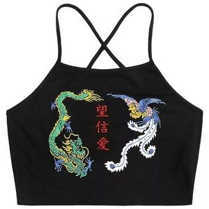 FINAL SALE ✔️✔️ NO OFFERS PLEASE- DRAGON CROP TOP